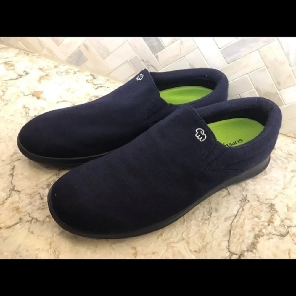 Merinos Mens Navy Slip Ons size 12